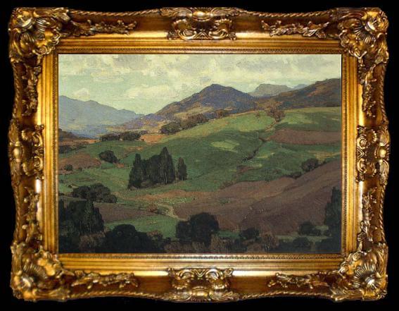 framed  William Wendt I Lifted Mine Eyes Unto the Hills-n-d, ta009-2